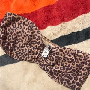 American Apparel Leopard Print Bandeau Top